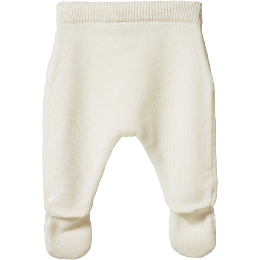 Nature Baby Merino Knit Footed Rompers Natural