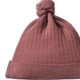 Nature Baby Merino Pointelle Knotted Beanie - Woodland Rose