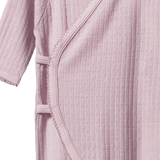 Nature Baby Long Sleeve Merino Kimono Bodysuit Lilac