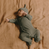 Nature Baby Long Sleeve Merino Kimono Bodysuit Thyme