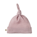 Nature Baby Pointelle Merino Knotted Beanie Lilac