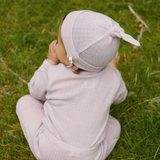 Nature Baby Pointelle Merino Knotted Beanie Lilac