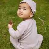 Nature Baby Merino Pointelle Long Sleeve Bodysuit Lilac