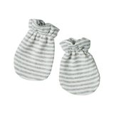 Nature Baby Cotton Newborn Mittens Grey Marl Stripe