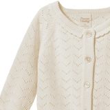 Nature Baby Piper Cardigan Natural Pointelle