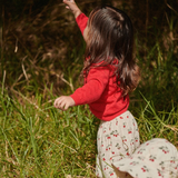 Nature Baby Piper Cardigan Red Pointelle
