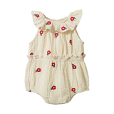 Nature Baby Muslin Plum Suit Red Flora
