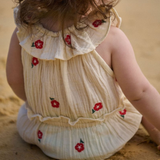 Nature Baby Muslin Plum Suit Red Flora