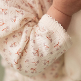 Nature Baby Pointelle Long Sleeve Bodysuit Dandelion Print