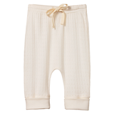 Nature Baby Drawstring Pants Pointelle Natural