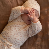 Nature Baby Pointelle Knotted Beanie Dandelion Print