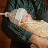 Nature Baby Pointelle Knotted Beanie Natural
