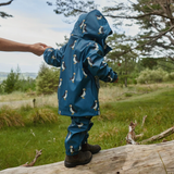 Nature Baby Raincoat - Puffin Teal Print