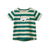 Nature Baby River Tee Dog Walk Peppermint Print