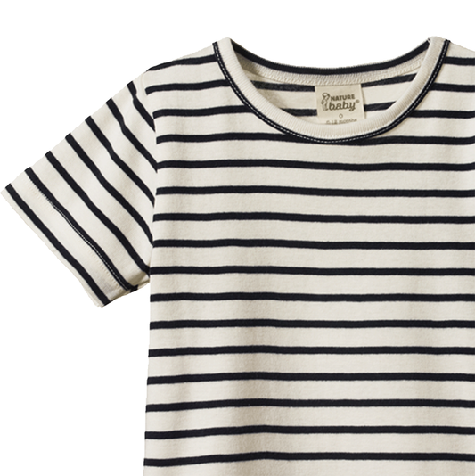 Nature Baby River Tee - Navy Sailor Stripe