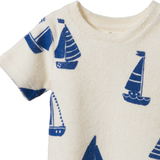 Nature Baby Terry River Tee - Regatta Print