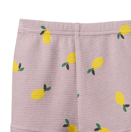 Nature Baby Selby Waffle Shorts - Lilac Lemon