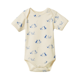 Nature Baby Short Sleeve Bodysuit Dog Walks Print