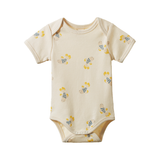 Nature Baby Short Sleeve Bodysuit Fish Fable Print