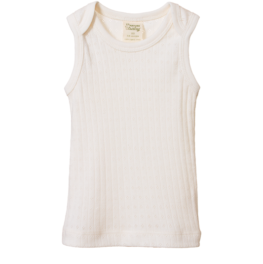 Nature Baby Pointelle Singlet Natural