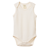 Nature Baby Pointelle Singlet Bodysuit Natural