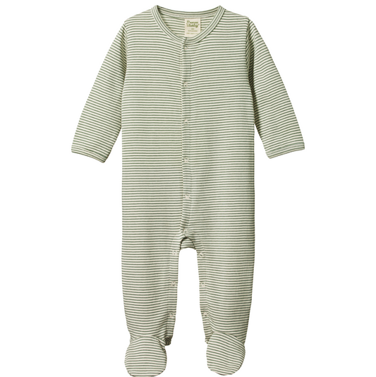 Nature Baby Cotton Stretch & Grow Nettle Pinstripe