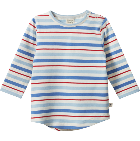 Nature Baby Stretch Jersey Everyday Tee Surf Stripe