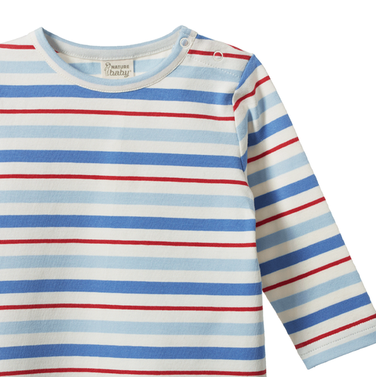 Nature Baby Stretch Jersey Everyday Tee Surf Stripe