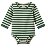 Nature Baby Long Sleeve Stretch Jersey Bodysuit Eden Sea Stripe