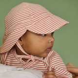 Nature Baby Dash Sun Hat - Red Pinstripe