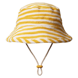Nature Baby Terry Bucket Sunhat - Golden Sea Stripe