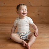 Nature Baby Terry Shorts Waves Print