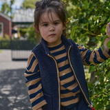 Nature Baby Turtle Neck Navy/Caramel Stripe