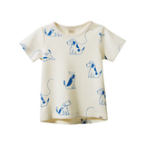 Nature Baby River Waffle Tee Dog Walk Print