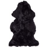 Natures Collection Long Wool Sheepskin Black