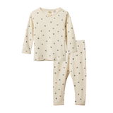 Nature Baby Long Sleeve Pyjama Set Pointelle Winter Berry Print