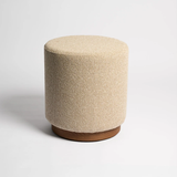 Hickory Small Ottoman - Beige