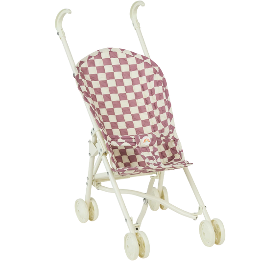 Olli Ella Sollie Stroller - Plum Check