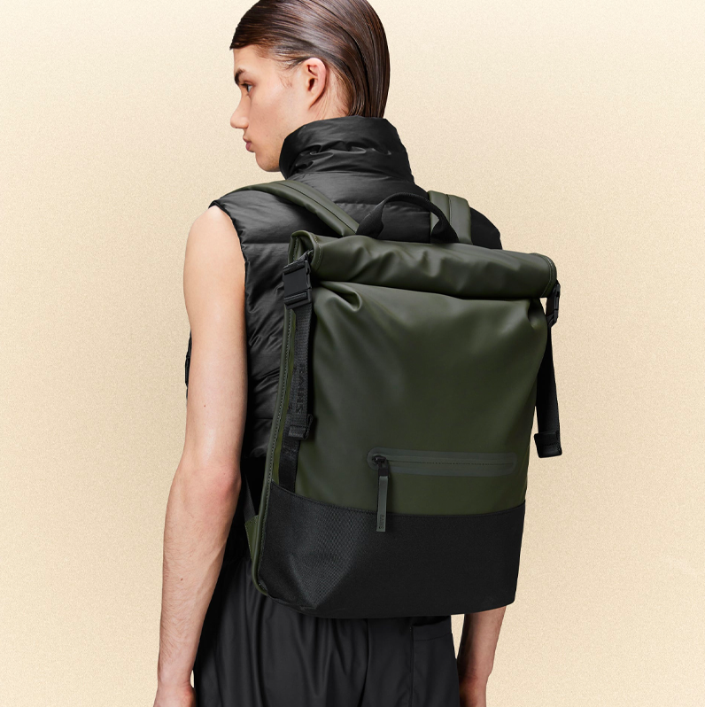 Rains Trail Rolltop Bag Green