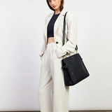 Saben Beatrice Shoulder Bag Black Croc