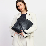 Saben Beatrice Shoulder Bag Black Croc