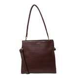 Saben Beatrice Shoulder Bag Espresso Croc