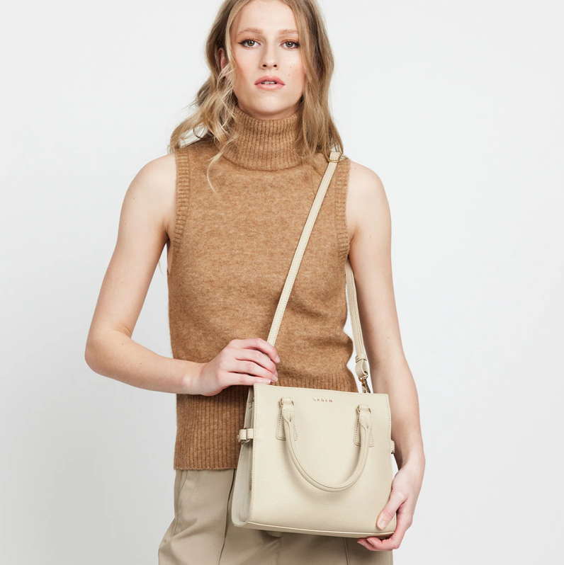 Saben Beau Crossbody with Handles Biscotti