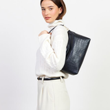 Saben Claudia Crossbody Bag Black Croc