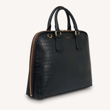 Saben Parker Briefcase - Black Croc