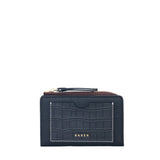 Saben Wednesday Wallet Black Croc with White Stitch