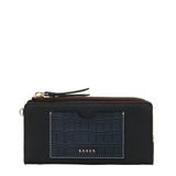 Saben Willa Wallet Black Croc with White Stitch