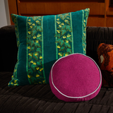 Sage & Clare Agata Velvet Cushion - Verdant
