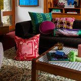 Sage & Clare Eliza Silk-Linen Cushion - Primrose