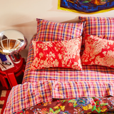 Sage & Clare Hazel Velvet Pillowcase - Vermillion